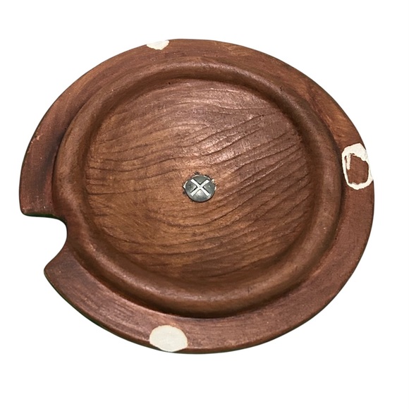 Vintage California Pottery 663 MCM Chip Dip Serving Platter Tray Ceramic Green - Picture 14 of 14